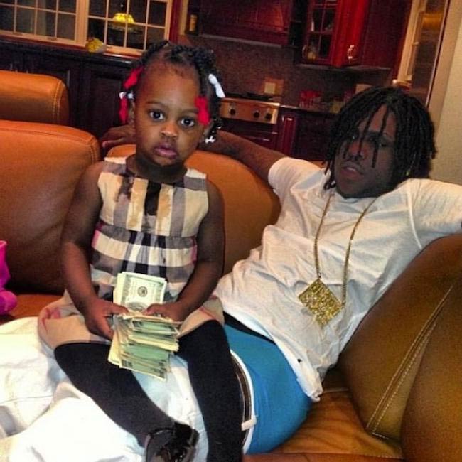 Chief Keef with his first baby daughter KayKay