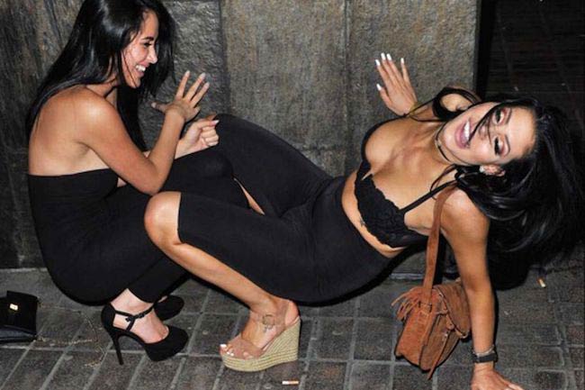 Chloe Ferry and Marnie Simpson drunk