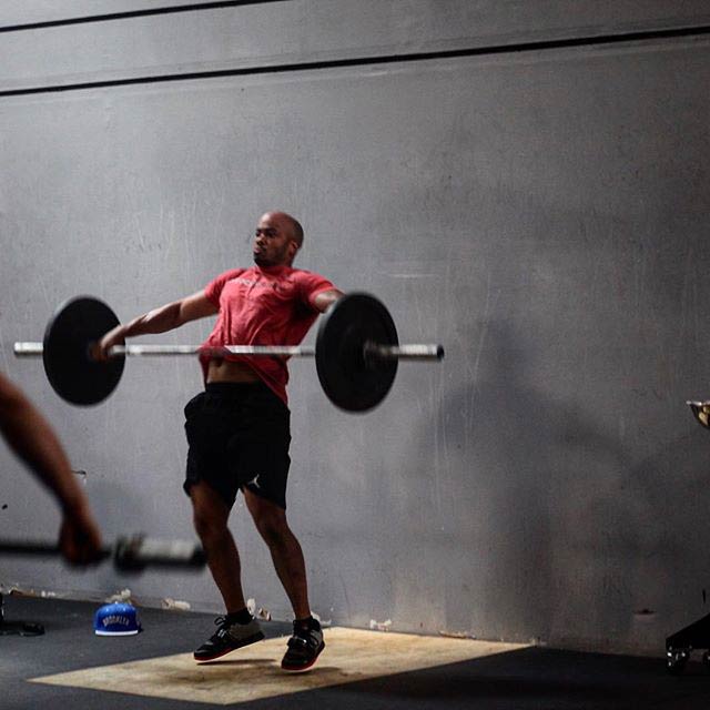 Chris Sainsbury lifting weight