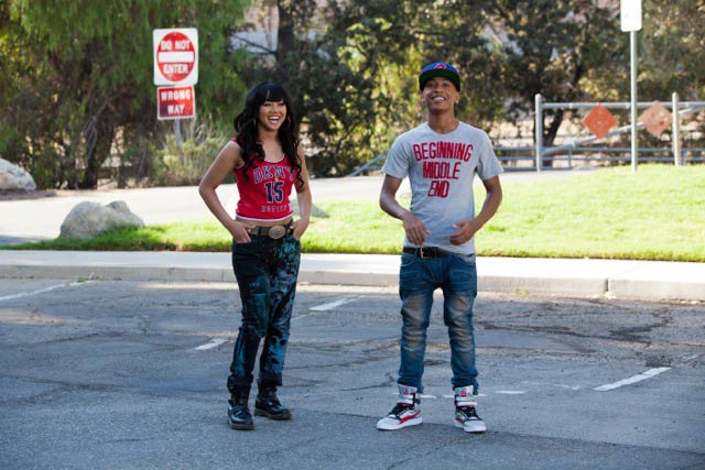 Cymphonique Miller and Jacob Latimore while shooting for music video, Nobody Like You