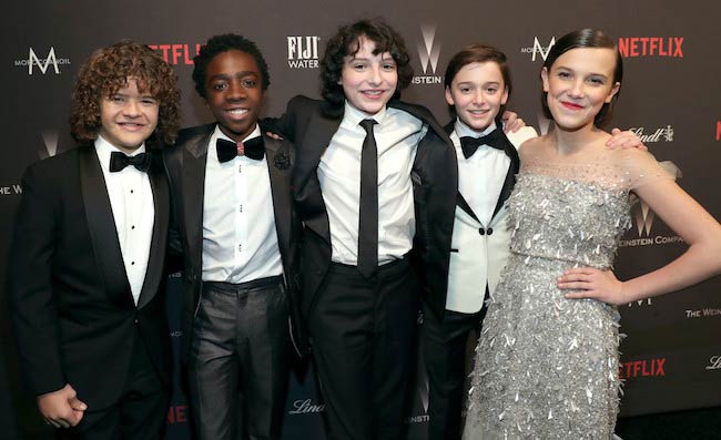 finn wolfhard[center at the weinstein company and netflix