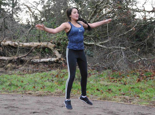 Geordie Shore's Marnie Simpson working out in park