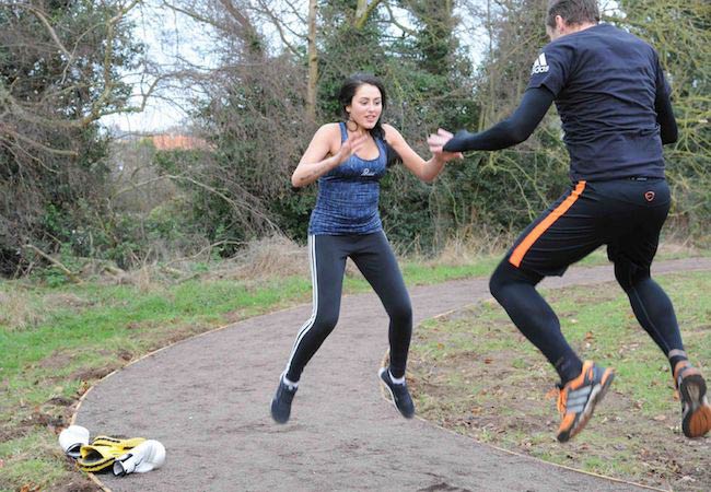 Geordie Shore's Marnie Simpson working out with trainer