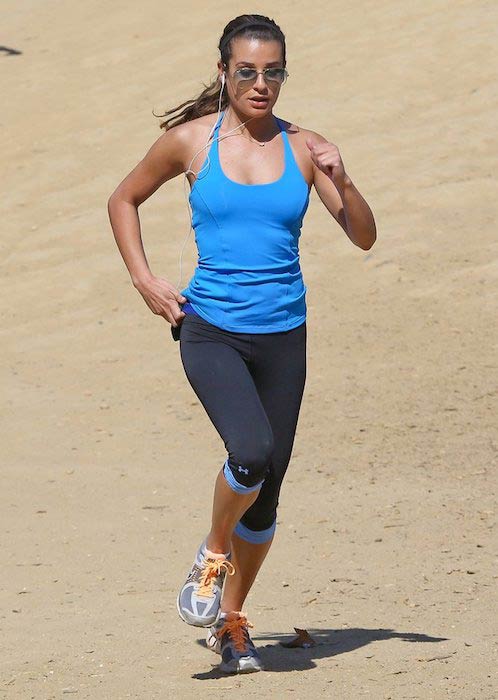 Lea Michele running