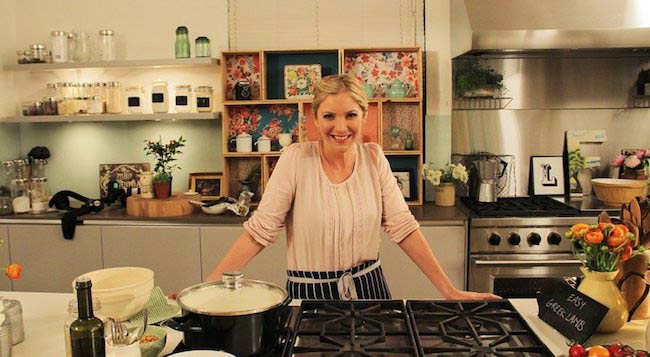 Lisa Faulkner in kitchen