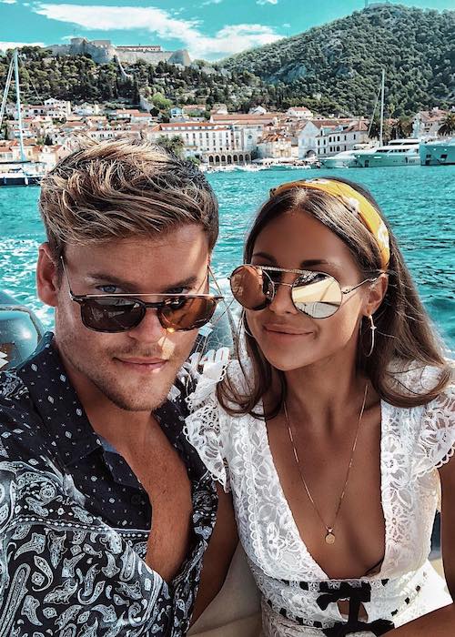 Louise Thompson with boyfriend Ryan Libbey spending time together at Croatia in July 2018