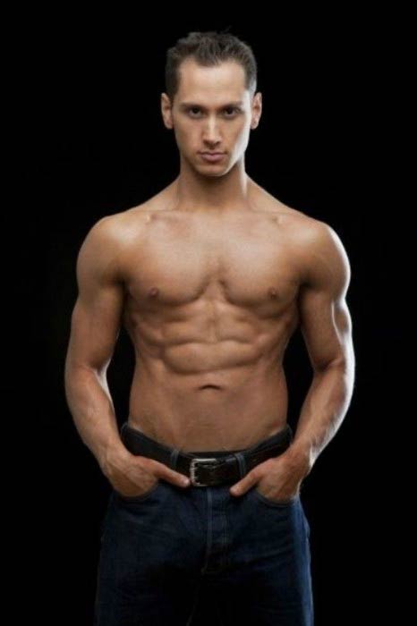 Matt McGorry shirtless body during a photoshoot