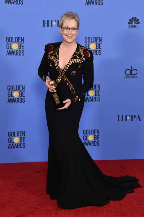 Meryl Streep during the 2017 Golden Globe Awards