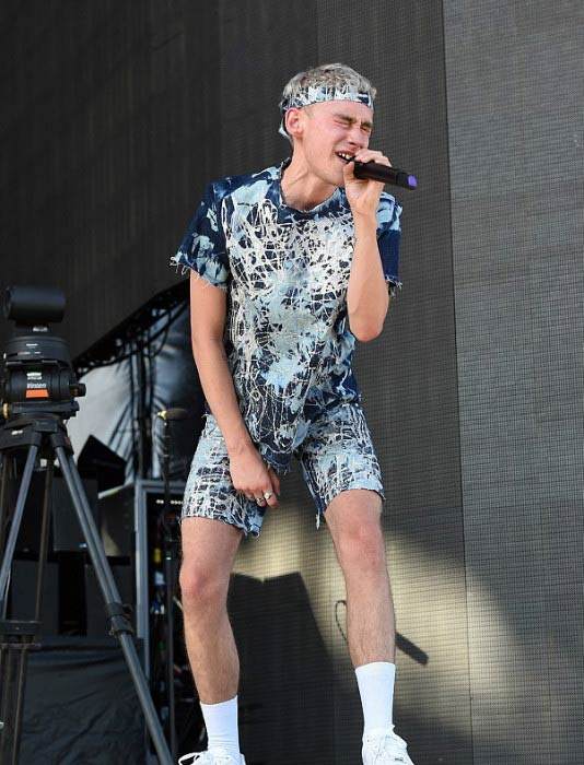 Olly Alexander at the Empire Polo Club during Coachella Valley Music and Arts Festival in April 2016 in California