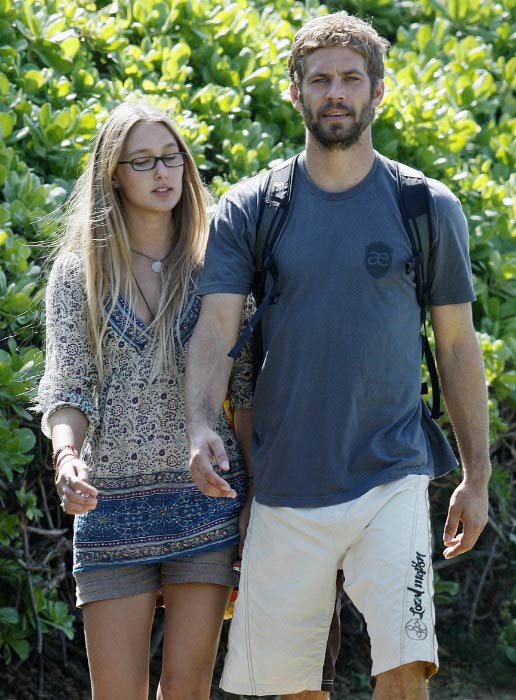 Paul Walker with ex-girlfriend Jasmine Pilchard-Gosnell in Hawaii in January 2009 