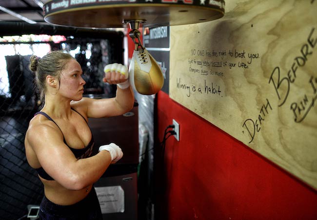 Ronda Rousey boxing workout