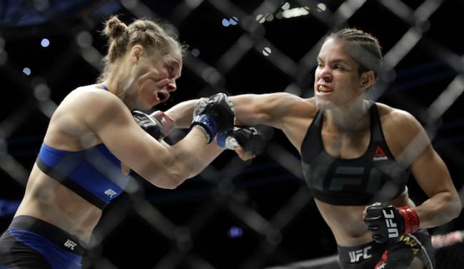 Ronda Rousey in a fight with Amanda Nunes