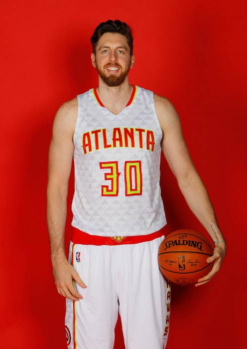 Ryan Kelly poses for Atlanta Hawks during media day on September 26, 2016