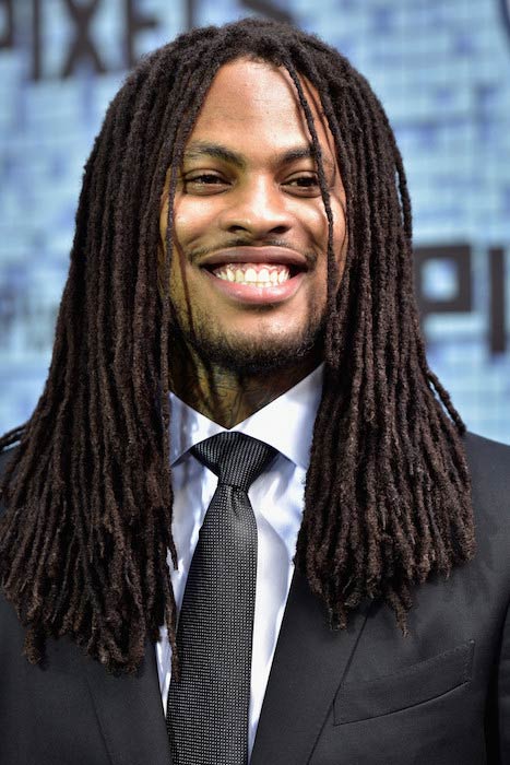 Waka Flocka Flame at the 'Pixels' New York premiere in July 2015