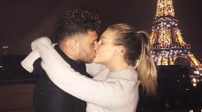 Alex Chamberlain and Perrie Edwards as seen in 2017