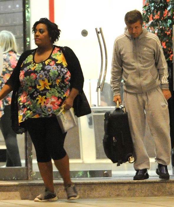 Alison Hammond and Jamie Savage leaving the hotel in 2016