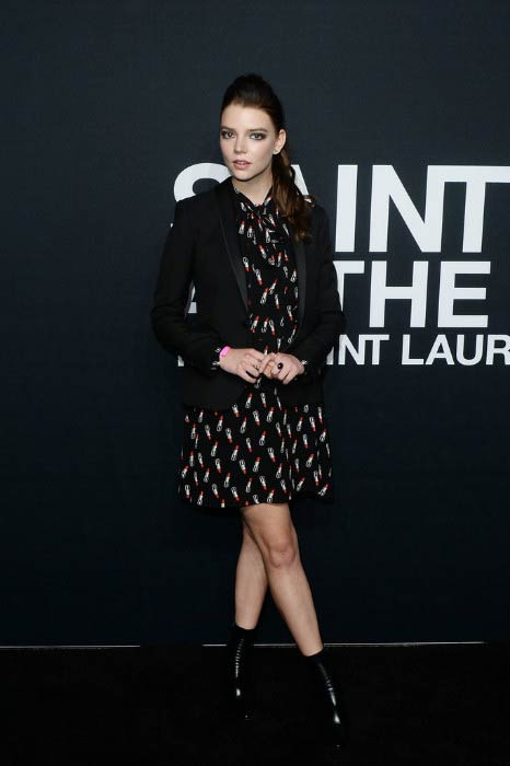 Anya Taylor-Joy at the Saint Laurent Fashion Show in February 2016