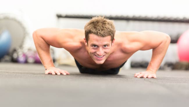 Blake Worrall-Thompson doing push-ups