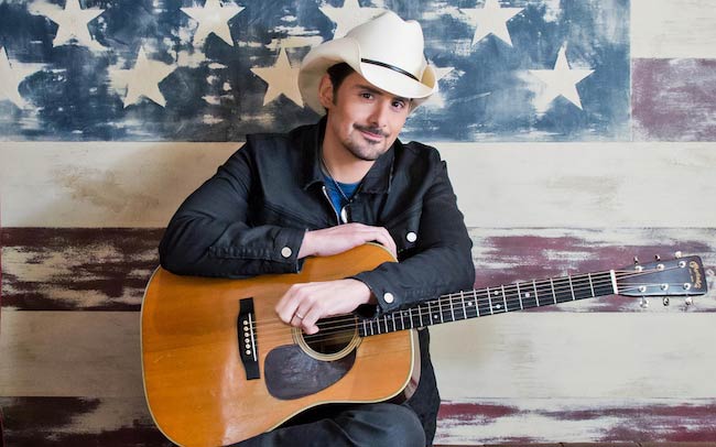 Brad Paisley på Rockefeller Plaza i New York City den 4 september 2015