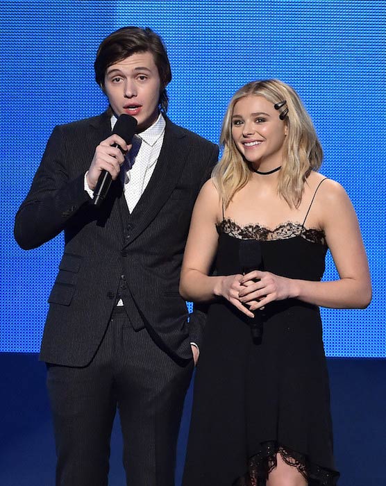 Chloe Grace Moretz and Nick Robinson at 2015 American Music Awards