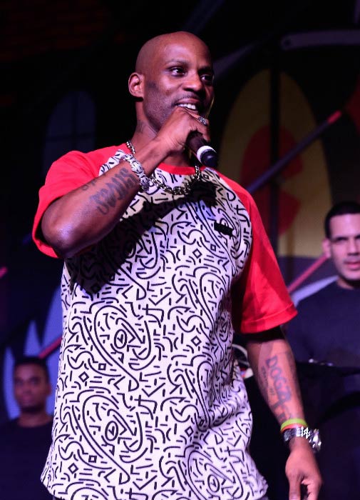DMX performing onstage at The Dean Collection X BACARDI Untameable House Party in December 2015