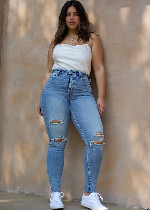 Denise Bidot in American Eagle photoshoot in 2020