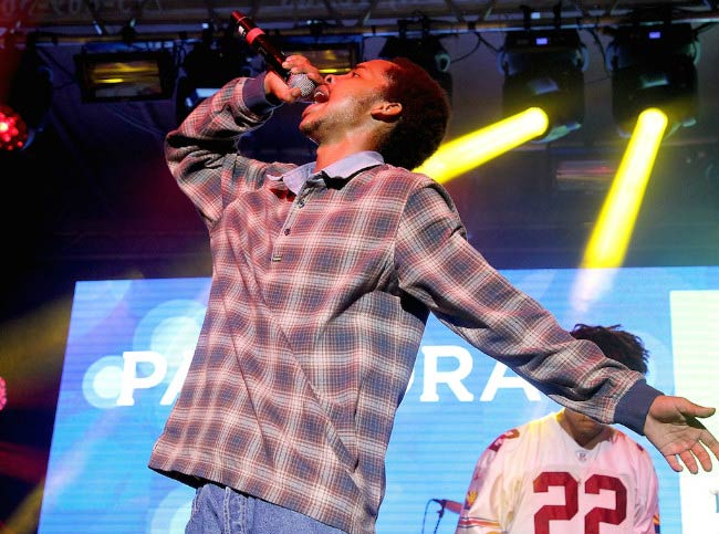 Earl Sweatshirt performing onstage during the PANDORA Discovery Den SXSW in March 2015