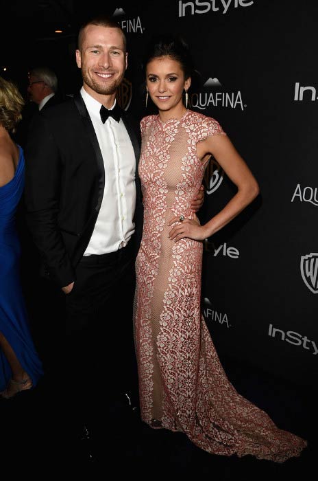 Glen Powell and Nina Dobrev at 2016 Golden Globe Awards Post-Party