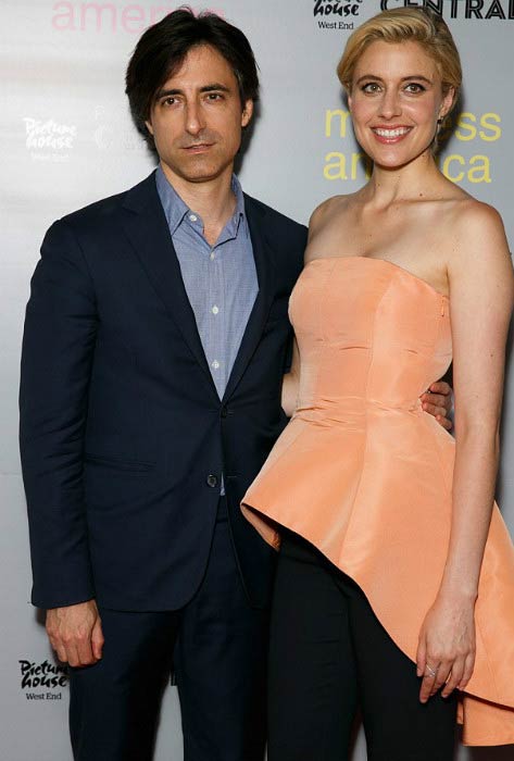 Greta Gerwig and Noah Baumbach at a photocall for Mistress America in August 2015 in London, England