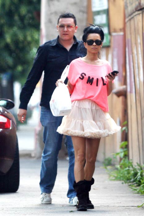 Inna and Stefan Lucian out in Bucharest in 2014