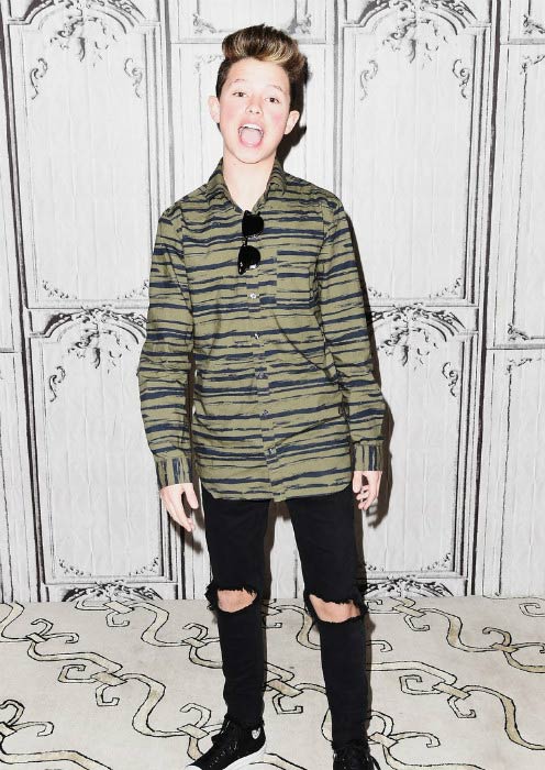 Jacob Sartorius at the Build Presents event, discussing his new album in January 2017