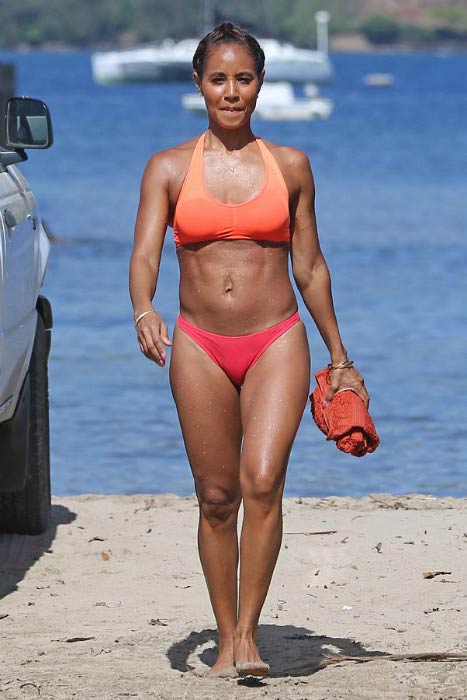 Jada Pinkett Smith at a Hawaii beach in 2016