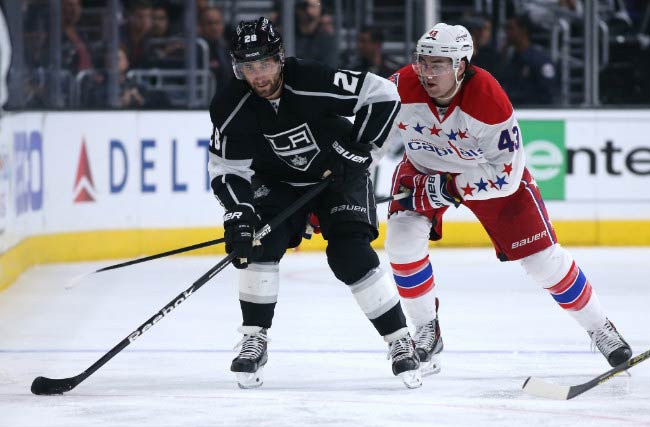 Jarret Stoll of the Los Angeles Kings during a match with the Washington Capitals in February 2015