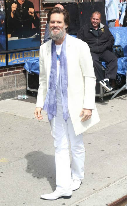 Jim Carrey on the Late Show With David Letterman in New York City in May 2015