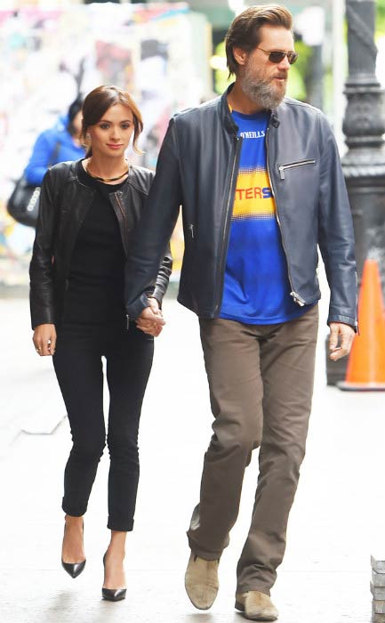 Jim Carrey and his ex-girlfriend Cathriona White during an outing