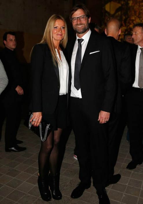 Jurgen Klopp and Ulla Sandrock at the Borussia Dortmund Champions Party in 2014