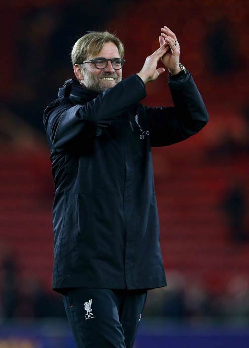 Jurgen Klopp at the match between Middlesbrough and Liverpool in December 2016