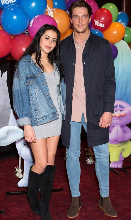 Lewis Bloor and Marnie Simpson at the Trolls premiere in October 2016