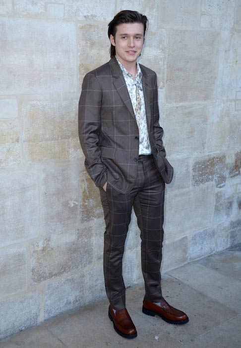 Nick Robinson at the Louis Vuitton Menswear Fall / Winter 2017-2018 show during Paris Fashion Week