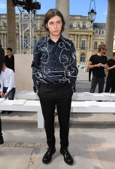 Nick Robinson at the Louis Vuitton Menswear Spring / Summer 2017 show during Paris Fashion Week