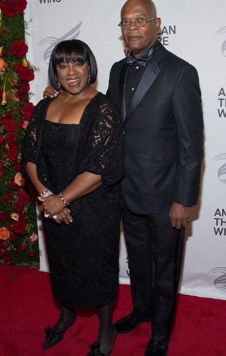 Samuel L. Jackson and LaTanya Richardson Jackson at the American Theatre Wing's Gala in September 2015