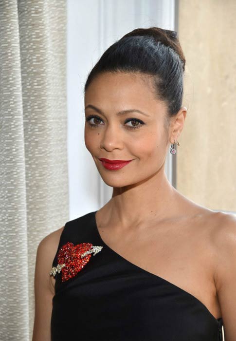 Thandie Newton at the Schiaparelli Haute Couture Spring Summer show during Paris Fashion Week in January 2017