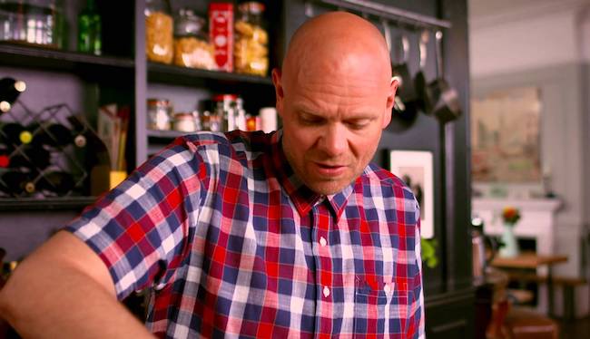 Tom Kerridge cooking lasagne in January 2017