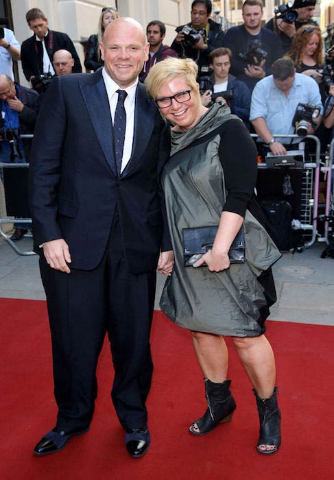 Tom Kerridge with his wife on the red carpet