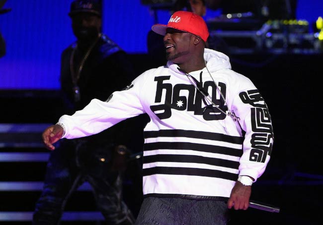 Young Buck performing onstage at the 2014 iHeartRadio Music Festival