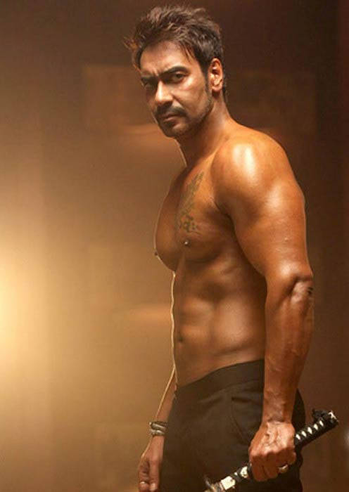 Ajay Devgan shirtless in a modeling photoshoot in 2014