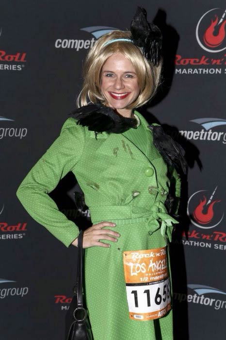 Andrea Barber during the Rock 'n' Roll Los Angeles Halloween Half-Marathon and 5K benefitting the ASPCA in October 2014