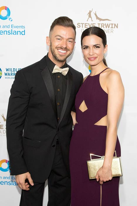 Artem Chigvintsev and Torrey DeVitto at the Steve Irwin Gala Dinner in May 2016