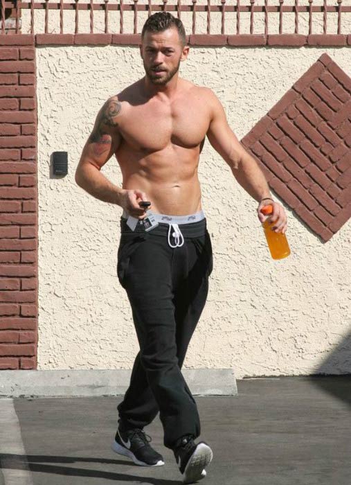 Artem Chigvintsev leaving Dancing with the Stars studios in October 2014