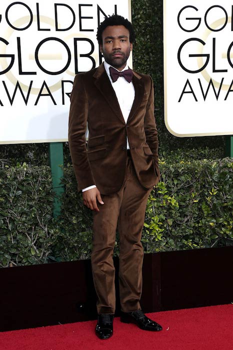 Donald Glover at the 2017 Golden Globe Awards